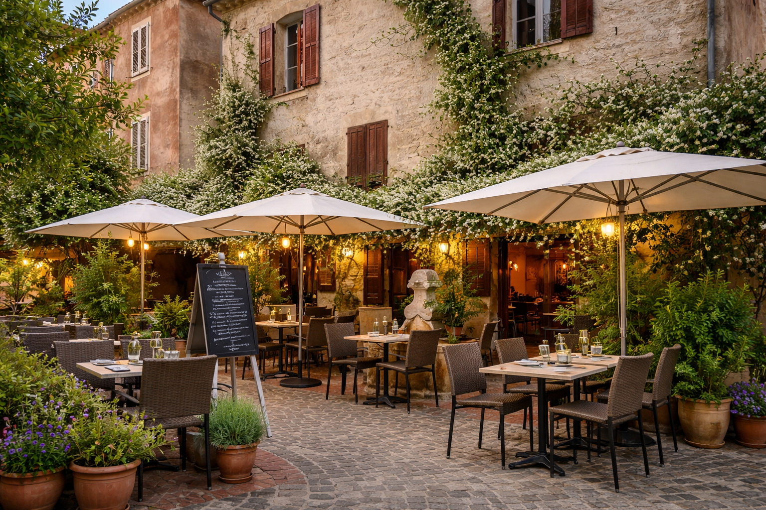 Fonds de commerce avec MURS Restaurant Provençale primé à vendre Cantonde Fayence — photo 1